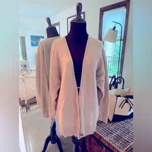 Free People 100% Cashmere Oatmeal Cardigan M